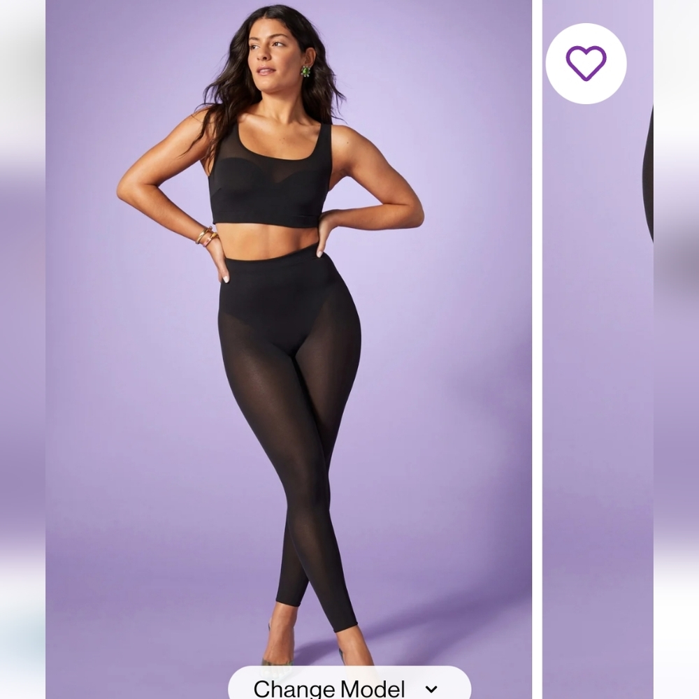 Fabletics Yitty Mesh Me Smoothing Bra and High Waist Leggings Set